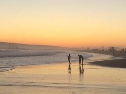 people admire the sunset