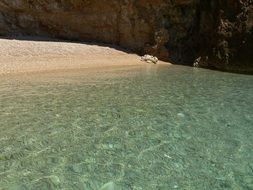 clear water near the sandy beach