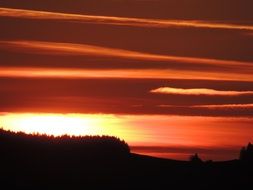 gorgeous red sunset