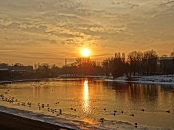 brda river poland sunset