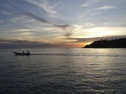 sea at the sunset in Thailand