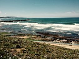 panoramic view of the ocean coast in portugal