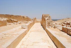 path through ancient ruins, egypt