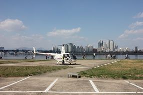 tourist helicopter in Seoul