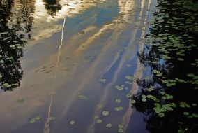 river reflection sky