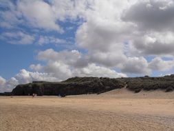 Landscape of the sandy coastline