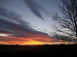 sunset at dusk
