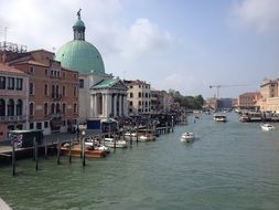panorama of the great water canal in venice