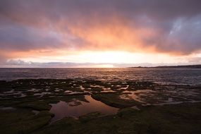 beautiful photo of the horizon at sunset
