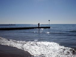 sea water at the sunlight