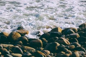 waves on the rocks