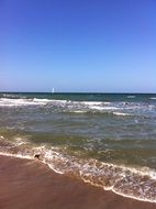 sea water on a sandy beach