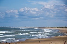 people on the sea beach