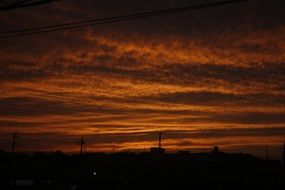thick clouds in the golden glow of sunset
