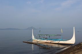 pleasure boat on the ocean coast