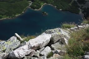 pond at the foot of The Tatra Mountains