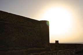 castle sunset