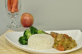 curry rise vegetables beach hotel