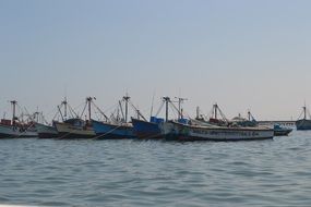 boats on ocean