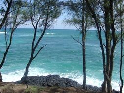 view from the island to the ocean in Hawaii