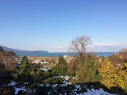 picturesque nature near the sea on a sunny day