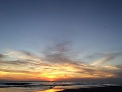 Sunset over seashore, Guatemala