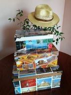 boxes travel and hat