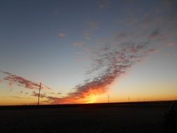 orange sunset sky horizon