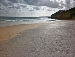 wet sand on the beach