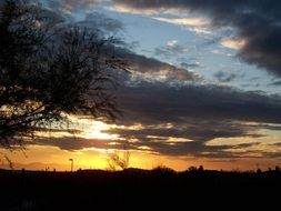 sunset over the desert in Arizona