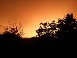 orange storm sunset
