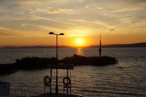 sunset at lake balaton, Hungary