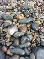 pebbles on beach close up