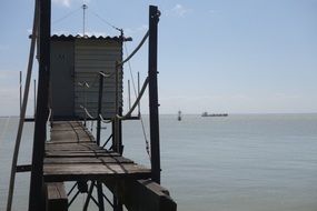 fishing hut near the ocean