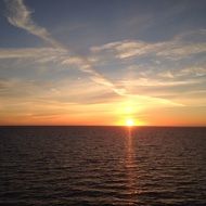 Beautiful sunset on water