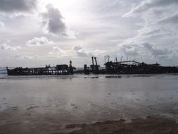 abandoned ships in the ocean