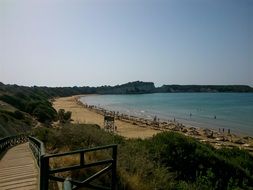 tourist coast in summer in Greece