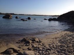 beach in kernic bay in brittany