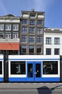 colorful facades of a building in amsterdam