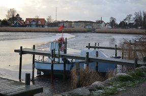 Boat in winter