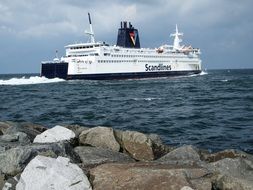ferry ship on ocean