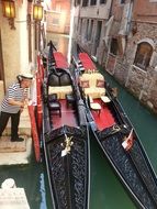 boats in the canal in venice