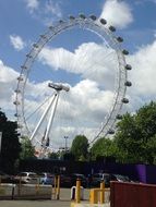 london eye wheel in the summer