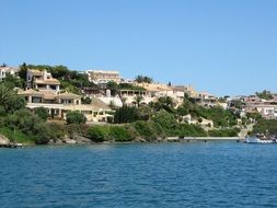 view from the ocean to the coast