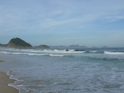 sea waves on a beach in brazil