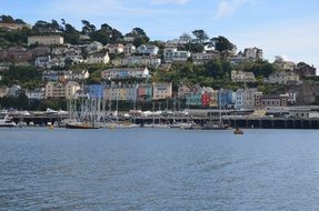 view from the ocean to the coast in buildings
