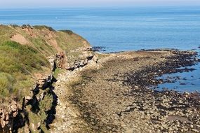 view from the cliff on the coast