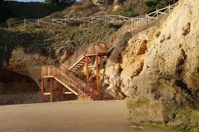 access to the beach by a staircase