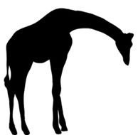 Giraffe Silhouette Clip Art N2