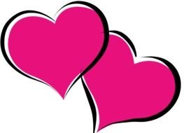 two pink hearts
